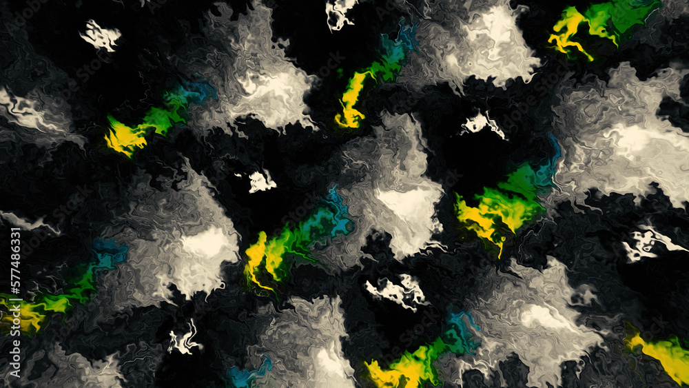 Poster animation with patterns of spots of moving colors. motion. animation with effect of moving blurred c