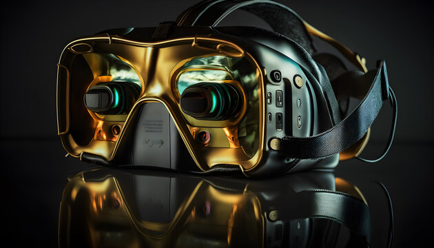 Image of a virtual reality headset Immersive futuristic interactive digital otherworldly generative ai