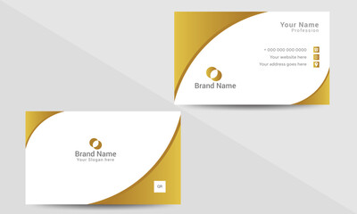 Professional modern double sided  business card design template. Flat range business card animation