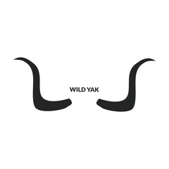 Horn wild yak vector icon.Black vector icon isolated on white background horn wild yak.