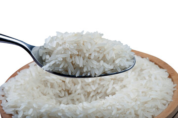  spoon with white rice
