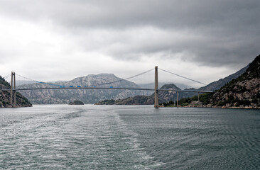 Stavanger city bridge - cable bridge to the city's islands