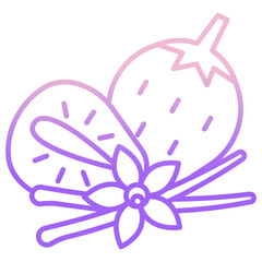 Vanilla and strawberrie icon