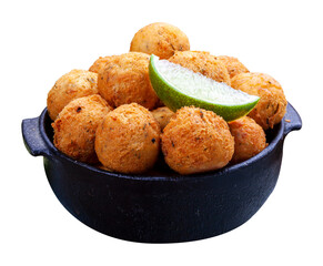 cod dumpling, salt cod fritters, bunuelos de bacalao. Brazilian snack 