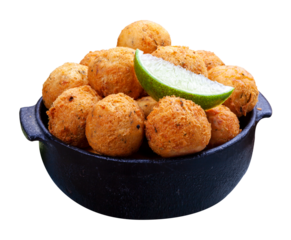 cod dumpling, salt cod fritters, bunuelos de bacalao. Brazilian snack "bolinho de bacalhau"