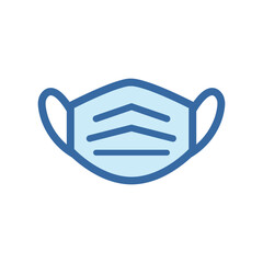 Protective face mask icon mouth guard vector illustration