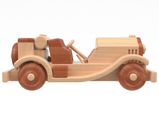 3d render of wooden toys. Wooden toys on a light background. 3d render.
