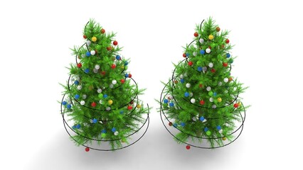 christmas tree isolated on white