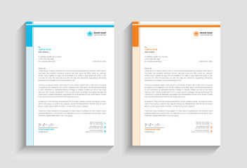 minimal simple creative unique corporate business identity letterhead vector template design