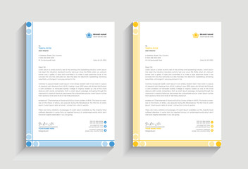 minimal simple creative unique corporate business identity letterhead vector template design