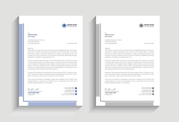 minimal simple creative unique corporate business identity letterhead vector template design