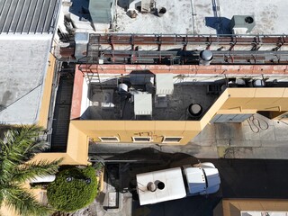 solar, panel, roof, installations, industry, waterproofing, building, aerial, drone, 4k