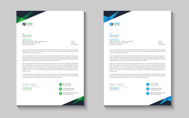 Creative and modern business letterhead design set