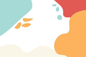 Abstract shapes, hand-drawn background. Vector illustration.	