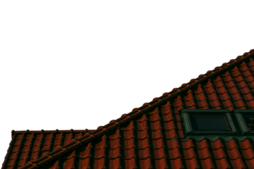 the roof of the house