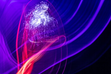 Illustration with abstract colorful effects. Light painting. abstract resource