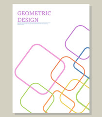Colorful geometric design. Templates for creative design. Layout of the cover, banner, brochure, poster, advertising, corporate design and interior paintings.