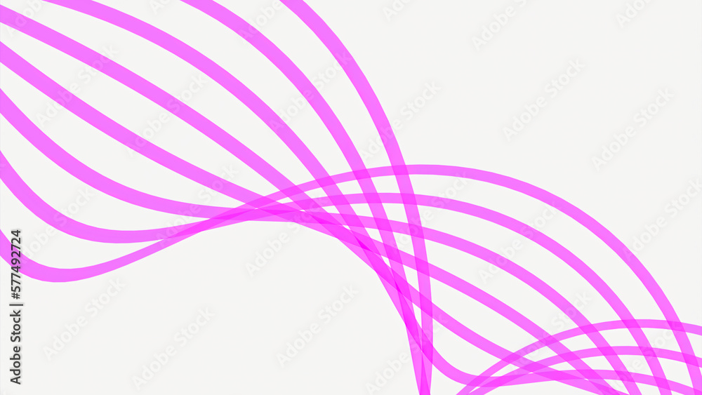 Poster abstract line of curved stripes moves in space. design. curved lines in moving stream on white backg