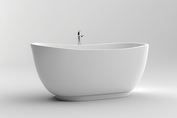 Naklejka na ściany i meble Mockup of a bathtub on a white background. Generative AI