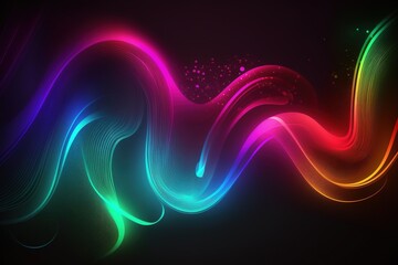 abstract colorful neon background, generative AI