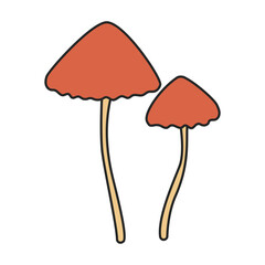 Amanita vector icon. Color vector icon isolated on white background amanita.