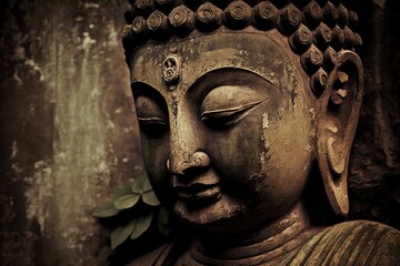 Fototapeta na wymiar Buddha Statue, Generative ai