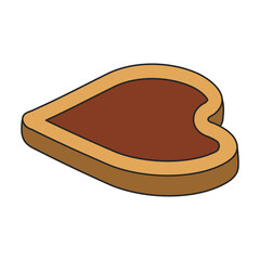 Cookies vector icon.Color vector icon isolated on white background cookies.