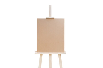 Canvas Painting stand wooden easel Art supply isolated, Mock up
