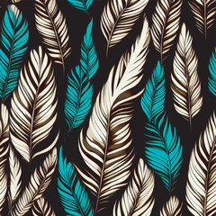 seamless pattern with feathers