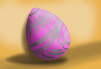 Brown background with easter egg light and shadow effect