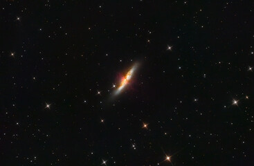 The cigar galaxy in Ursa Major constellation, distant from us about 12 million light years; taken with my telescope.