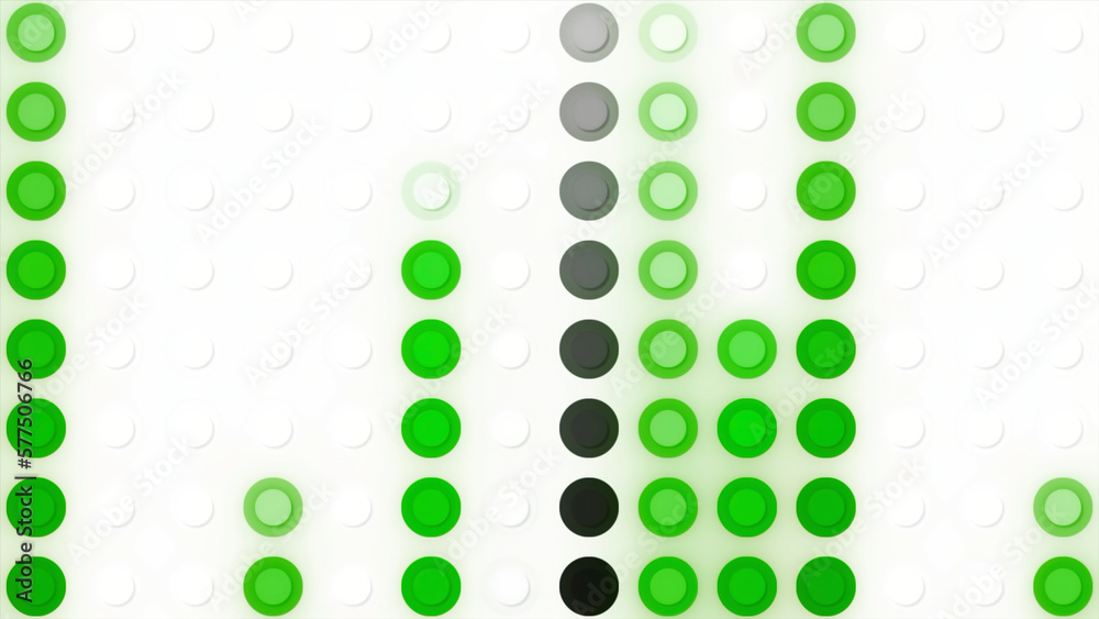 Poster animated background with multicolored streams of stripes from dots. motion. straight multicolored do