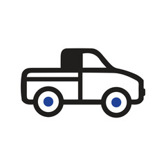 modern pick up car icon