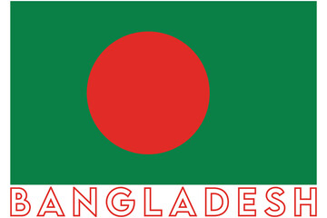 Bangladesh Text Design, Bangladesh flag - obrazy, fototapety, plakaty