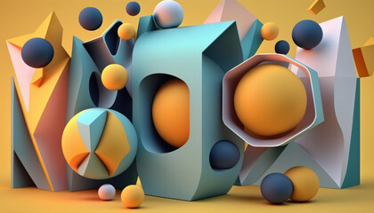 abstract image with geometric figures