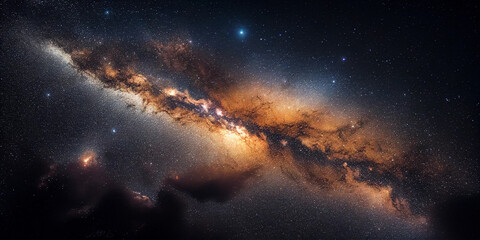 Fototapeta premium Realistic milky way on the background of space