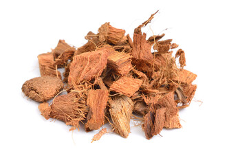 Coconut Coir chips Isolated on White Background