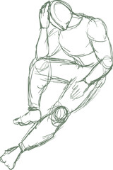 Sketch body man pose