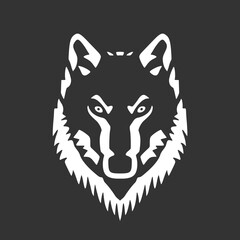 Wild wolf head