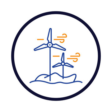 recommend clip art: Turbine, eolic, Wind power energy icon