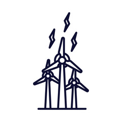 Turbine, eolic, Wind power energy icon