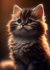 cute cat, cat, cute, feline, generated by ai