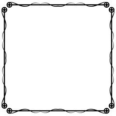 Artistic square border and frame