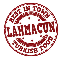 Lahmacun grunge rubber stamp