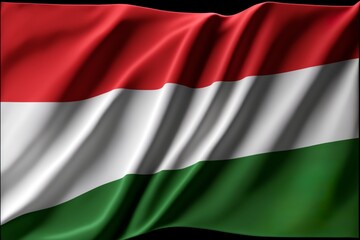Obraz premium Hungarian flag background, Generative AI