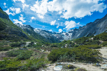 View of the glacier that creates the Laguna Esmeralda (Emerald Lake) - Ushuaia, Argentina