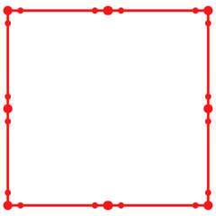 Artistic square border and frame without background
