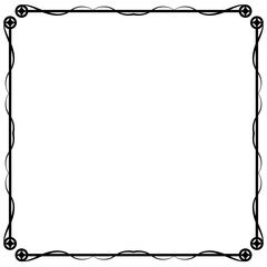 Obraz premium Artistic square border and frame without background