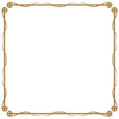 Artistic square border and frame without background
