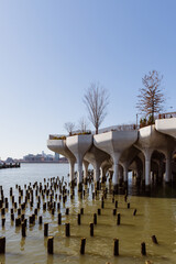 Fototapeta premium Little Island, artificial island park in Hudson River in New York City